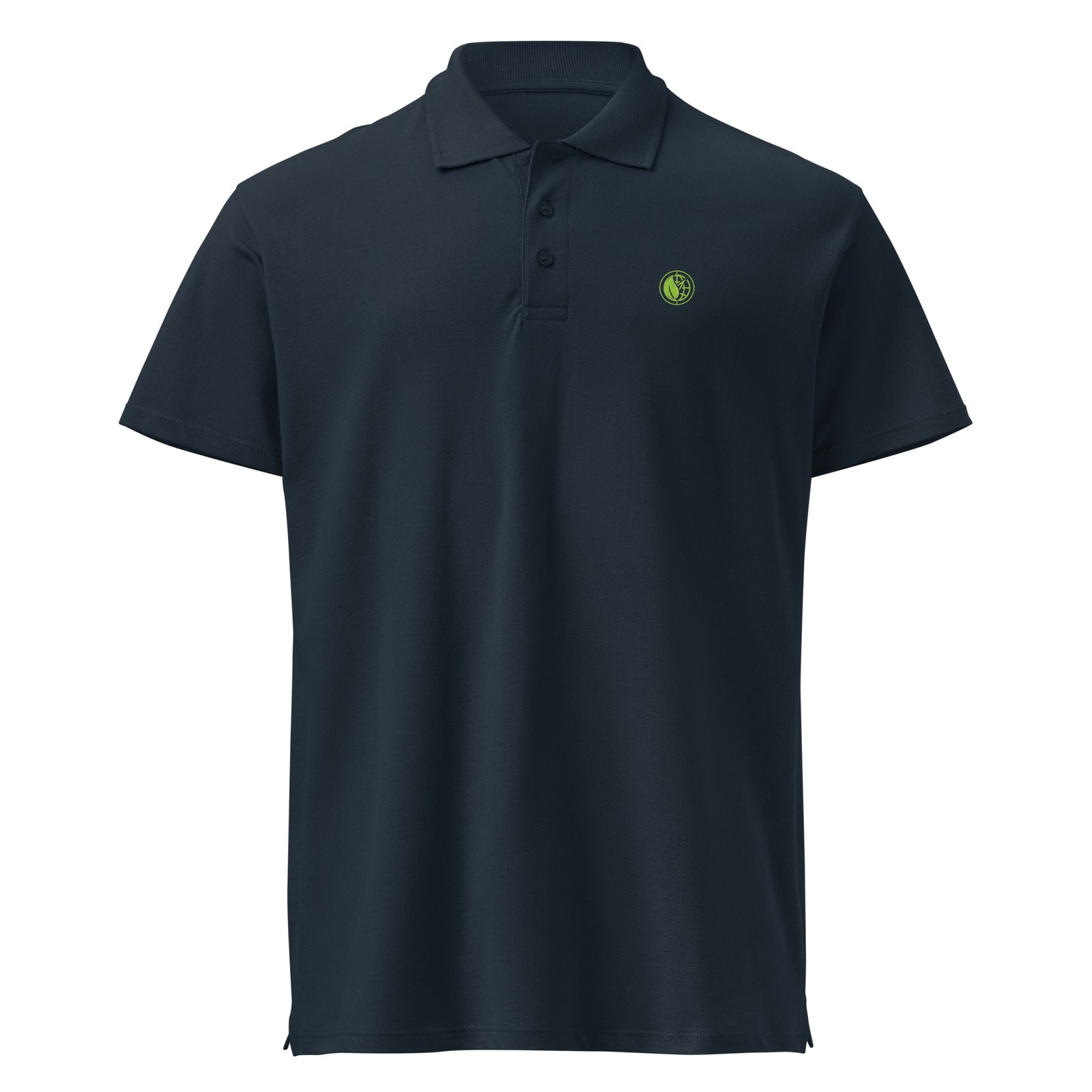 Polo piqué premium unisexe, bleu marine