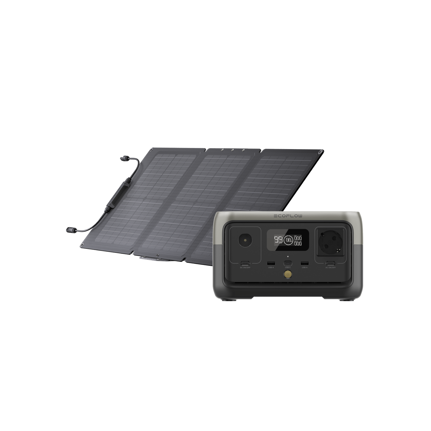 Kit solaire EcoFlow RIVER 2 et panneau 60 W