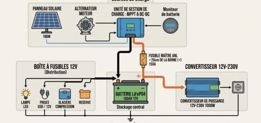 Schéma électrique 12V en van : le guide de câblage pas à pas sans risque d&rsquo;incendie