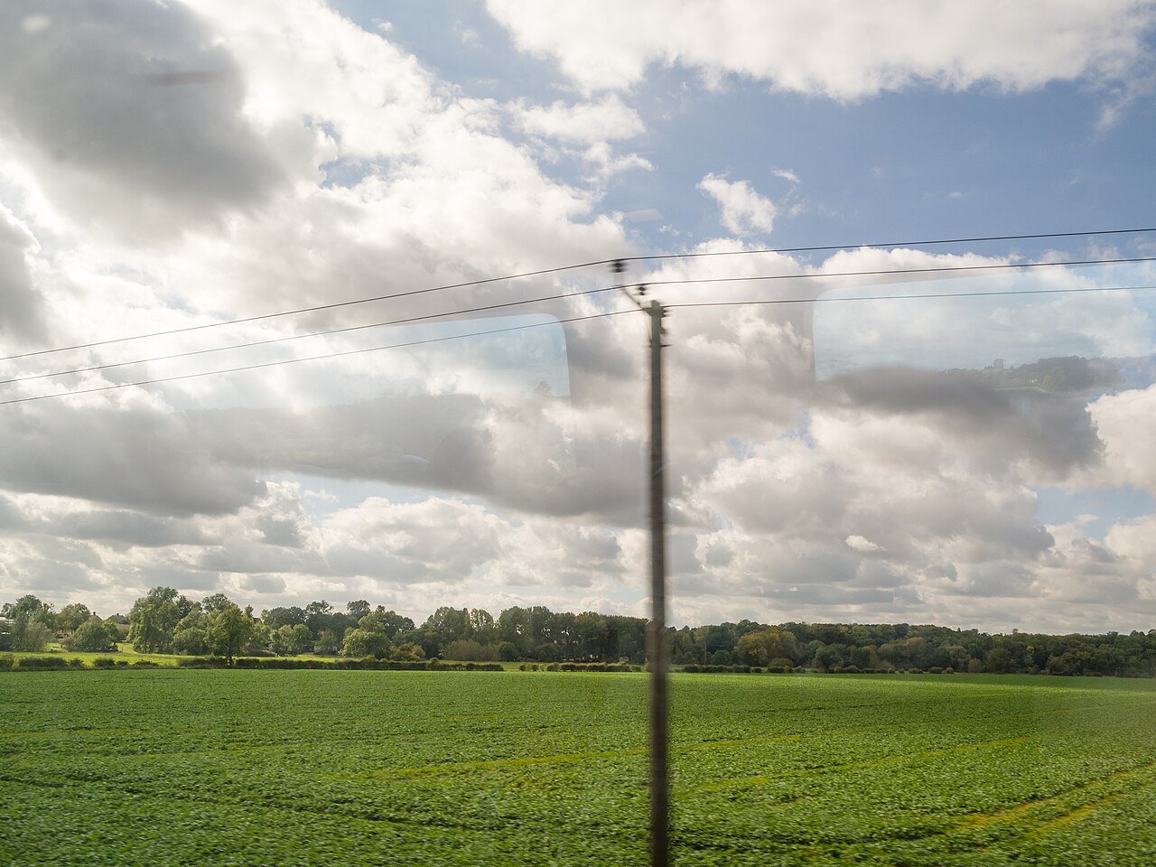 Voyageur admirant le paysage depuis la fenêtre d'un train régional